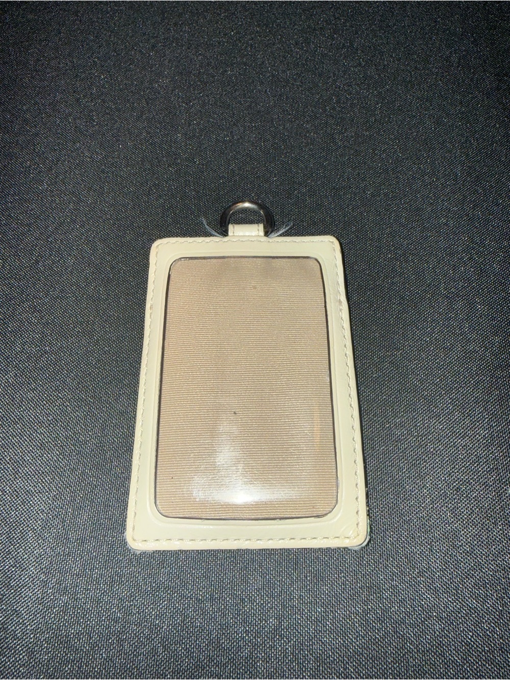 Coach Mint Green Signature Card Holder with Cream Trim and Key Ring - Picture 2 of 2